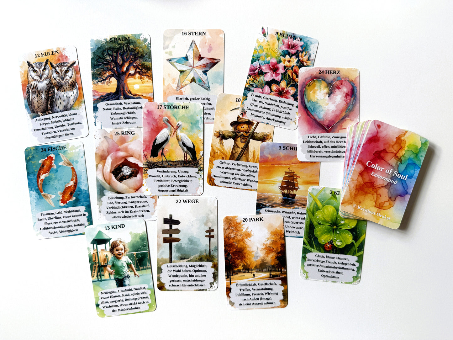 Lenormand Kartendeck - 2er Set